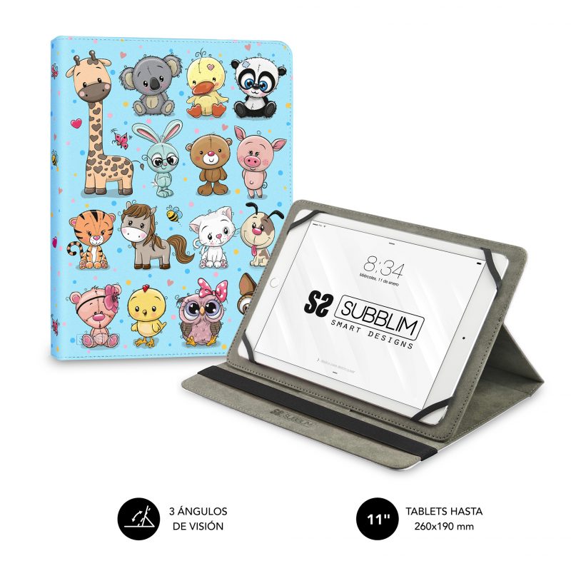 tablet case with children's design of cartoon animals SUBBLIM