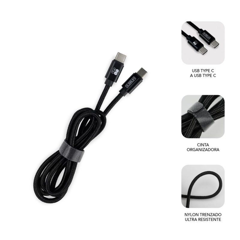 ✅ SMART CHARGER PD18W+2.4A + C TO C CABLE Black