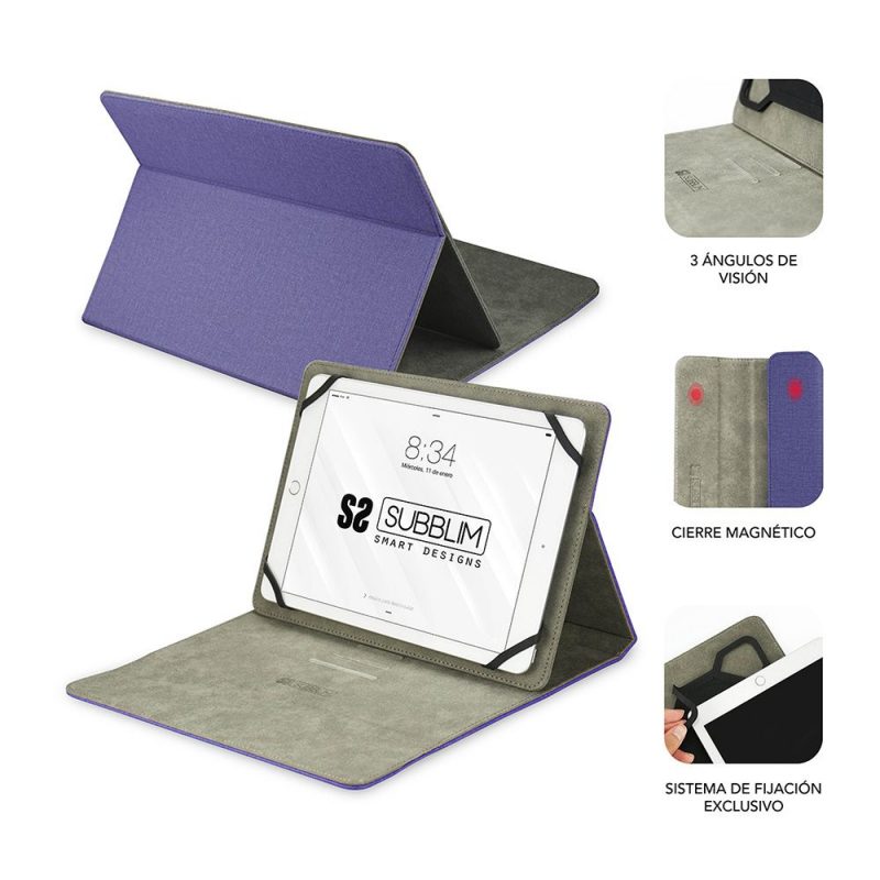 ✅ FUNDA TABLET CLEVER STAND TABLET CASE 9,6″-11″ Purple