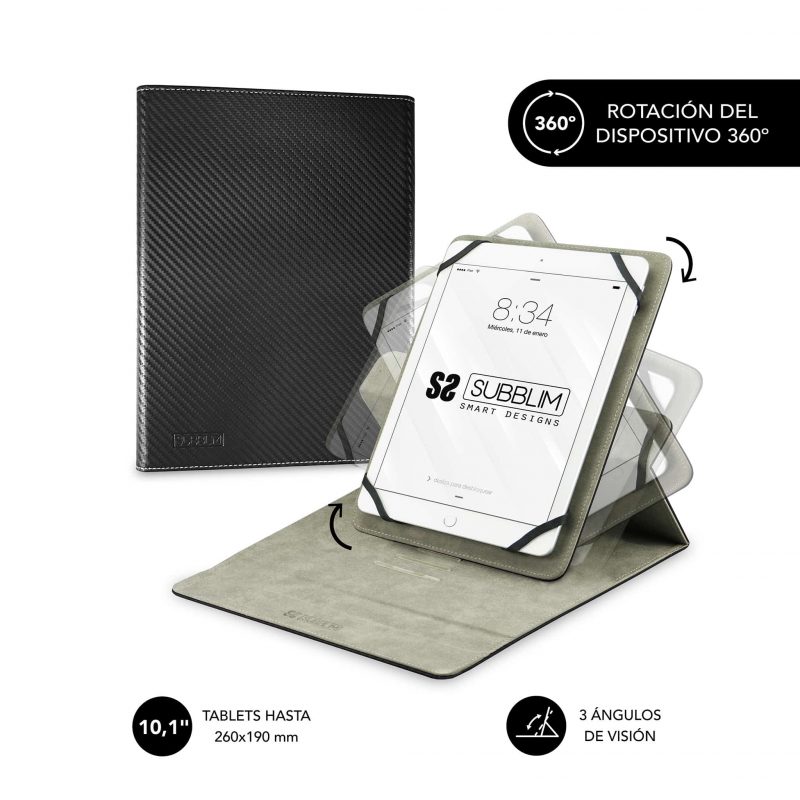 ✅ Funda Tablet Universal Rotate 360 Executive Case 9,6″-11″ Black