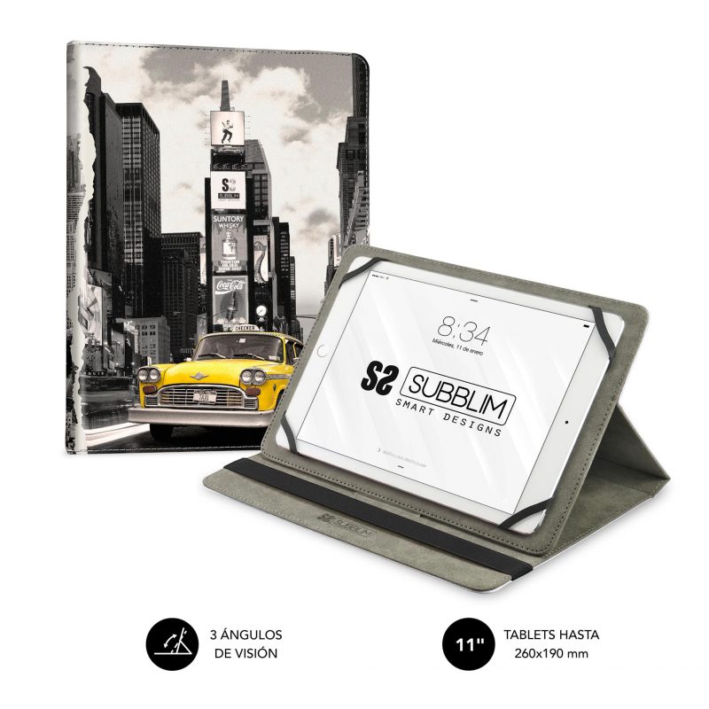 ✅ Funda Tablet Universal Trendy Case NY Taxi 9,6″-11″